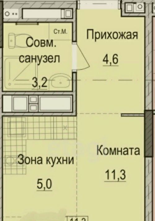 квартира г Казань метро Горки р-н Приволжский ЖК «Ферма-2» жилмассив фото 2