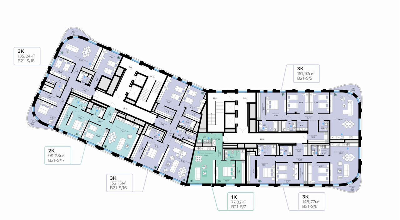 квартира г Москва метро Строгино ВМО Кунцево у д. Захарково, кв-л 21, корп. 3 фото 2