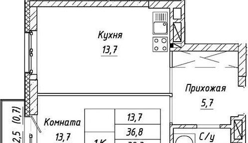 квартира г Новосибирск р-н Кировский Бугринский Студенческая фото 1