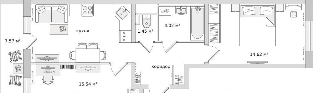 квартира р-н Всеволожский п Бугры ул Тихая 7к/3 Девяткино фото 1