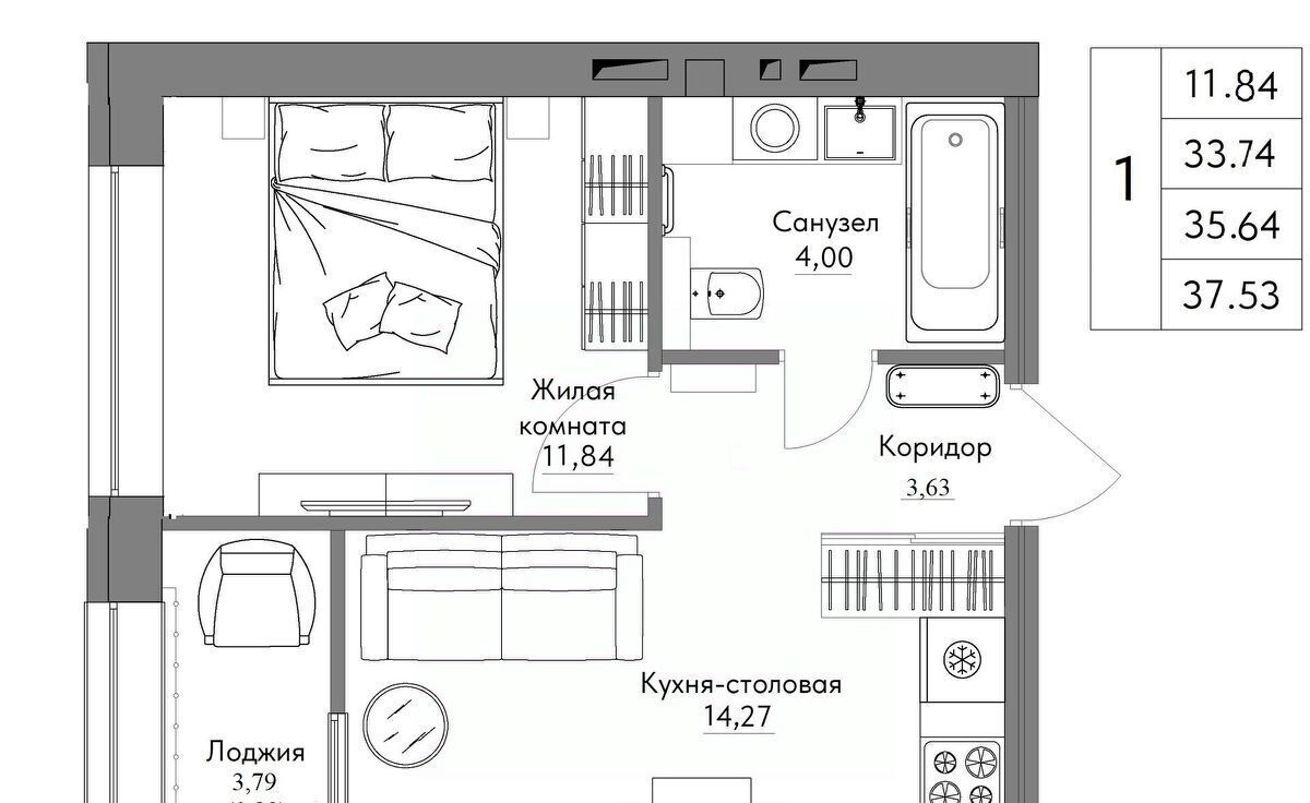 квартира г Калуга р-н Октябрьский Жилыеы Острова кв-л фото 1