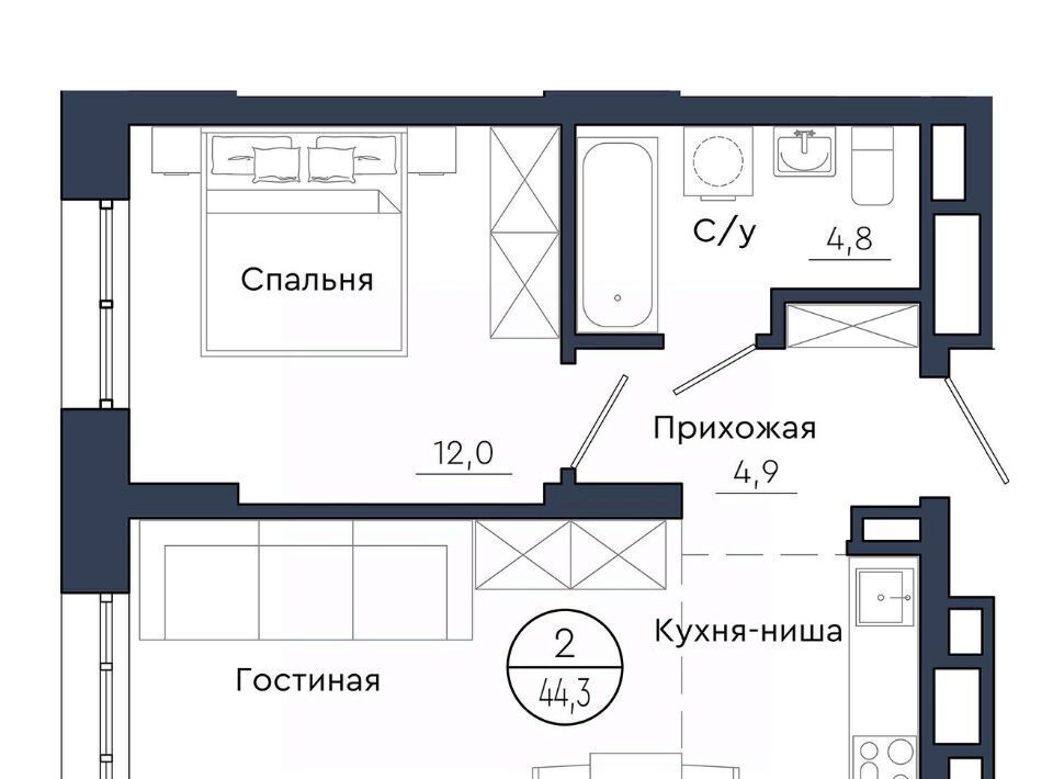 квартира г Красноярск р-н Центральный ЖК Чижи фото 1