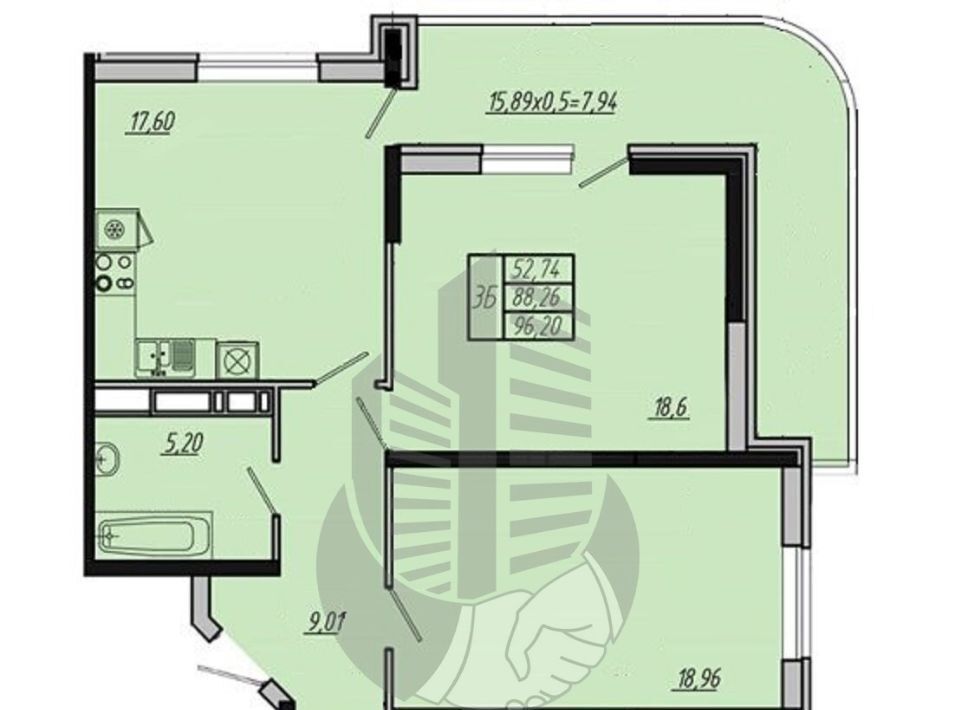 квартира г Краснодар р-н Прикубанский ул Стахановская 1/5 фото 15