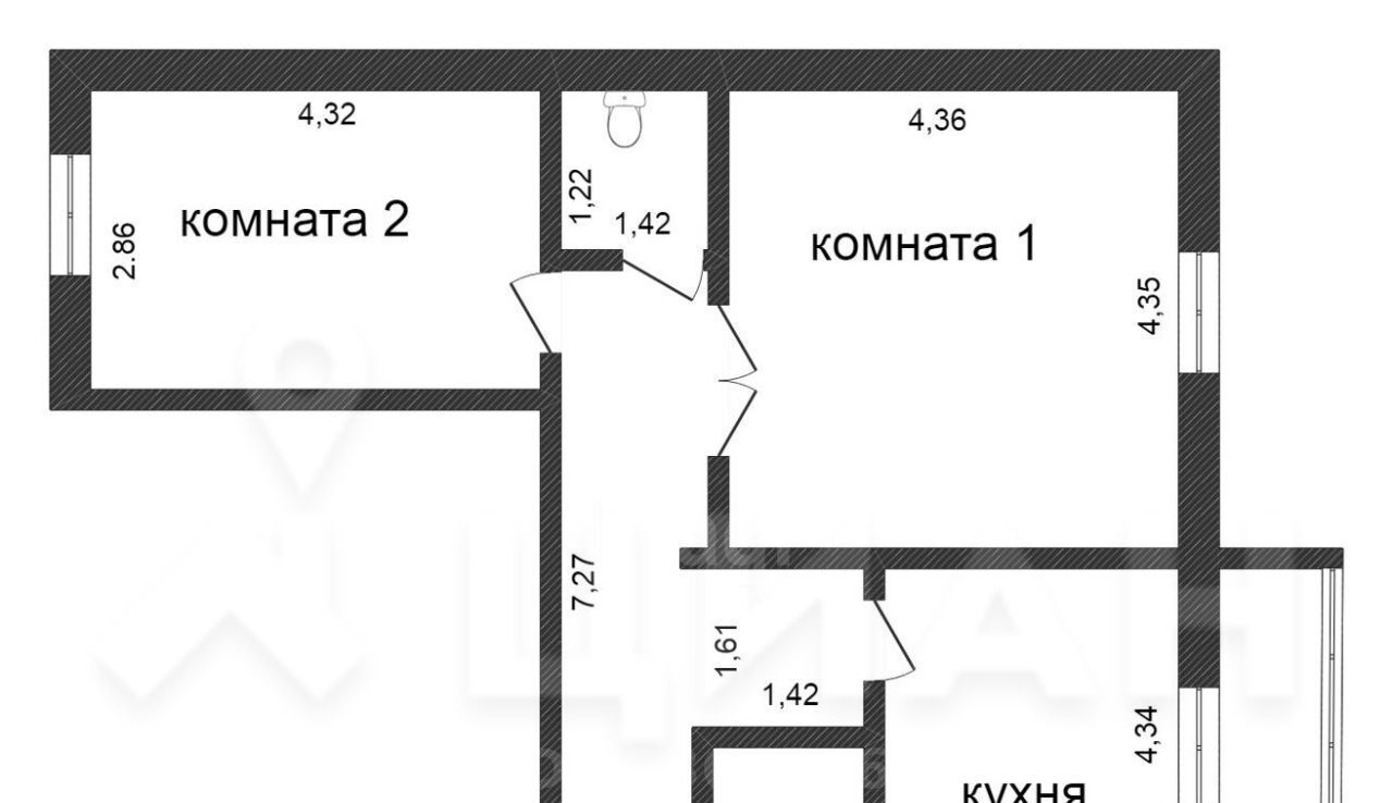 квартира г Челябинск р-н Металлургический ул Сталеваров 60 фото 2