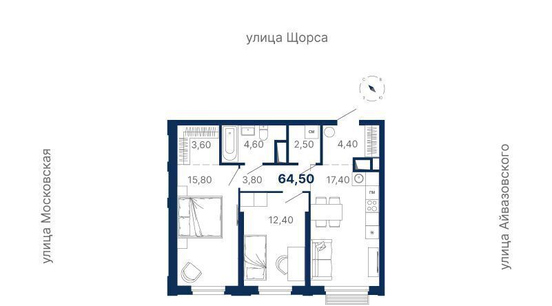 квартира г Екатеринбург Чкаловская ул Мартовская 249/2 фото 1