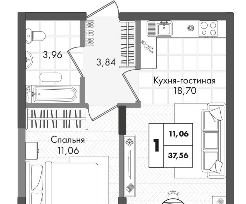 квартира г Краснодар р-н Прикубанский Жилой комплекс Зеленая тер. фото 1