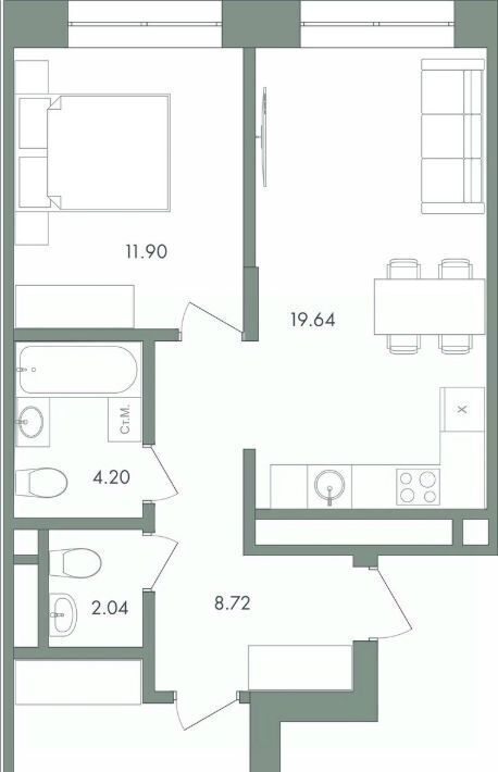 квартира г Сургут ул Крылова 44-й фото 1