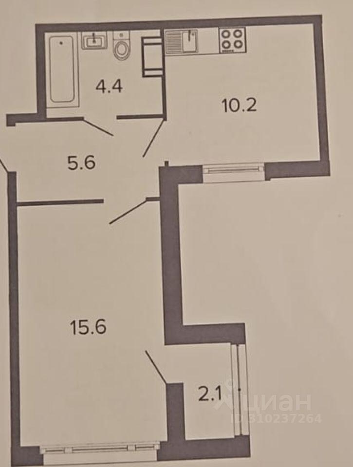 квартира г Санкт-Петербург ул Глухарская 30 округ Коломяги, ЖК «Ultracity» 2-я очередь, Ленинградская область фото 6