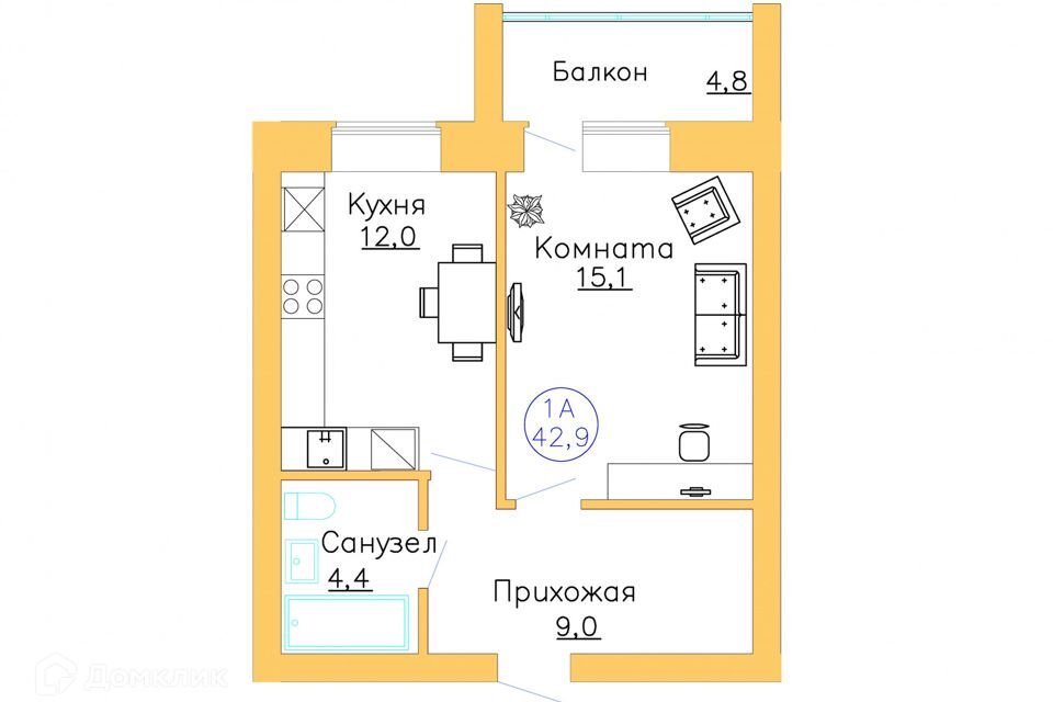 квартира р-н Тюменский п Московский Новая, 17 к 1 / Новая, 17 ст 2 фото 1