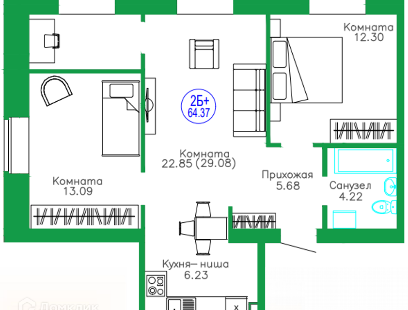 квартира р-н Тюменский п Московский Новая, 17 к 1 / Новая, 17 ст 2 фото 1