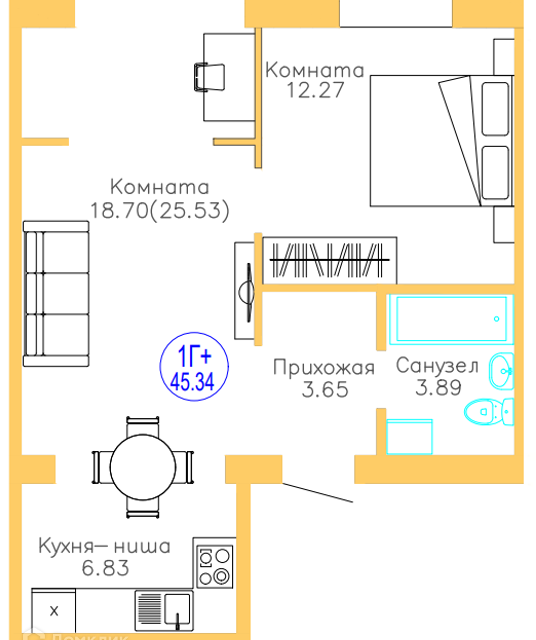 квартира р-н Тюменский п Московский Новая, 17 к 1 / Новая, 17 ст 2 фото 1