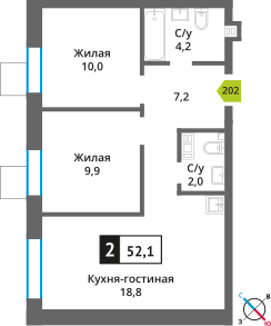 квартира городской округ Красногорск д Аристово ул Центральная 6 фото 1