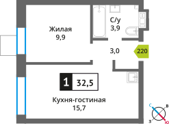 квартира городской округ Красногорск д Аристово ул Центральная 6 фото 1