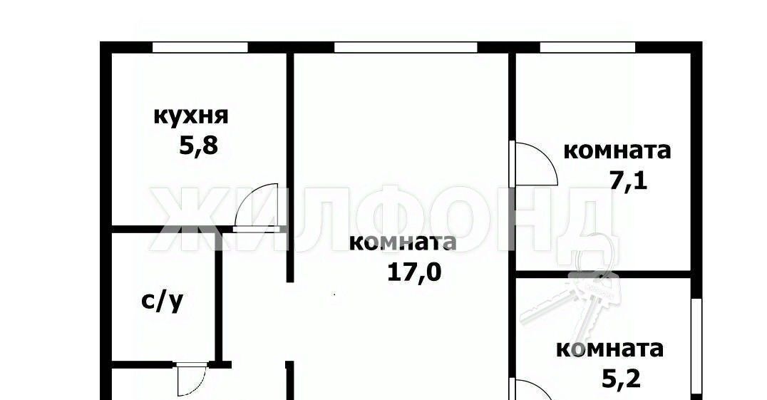 квартира г Новосибирск Студенческая ул Путевая 4 фото 10