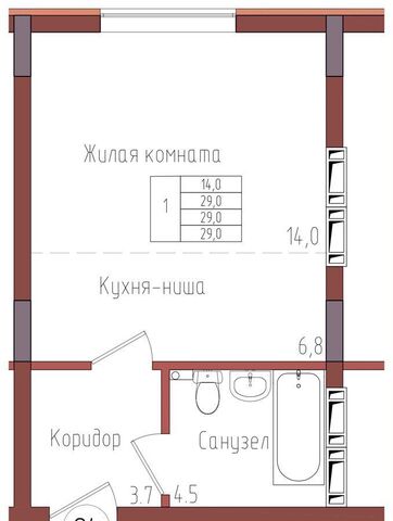 квартира р-н Центральный ул Дубовая аллея 2 корп. 1, д. 3А фото