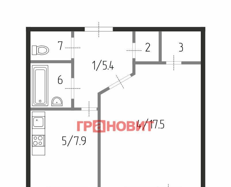 квартира г Новосибирск ул Петухова 130/1 Площадь Маркса фото 2