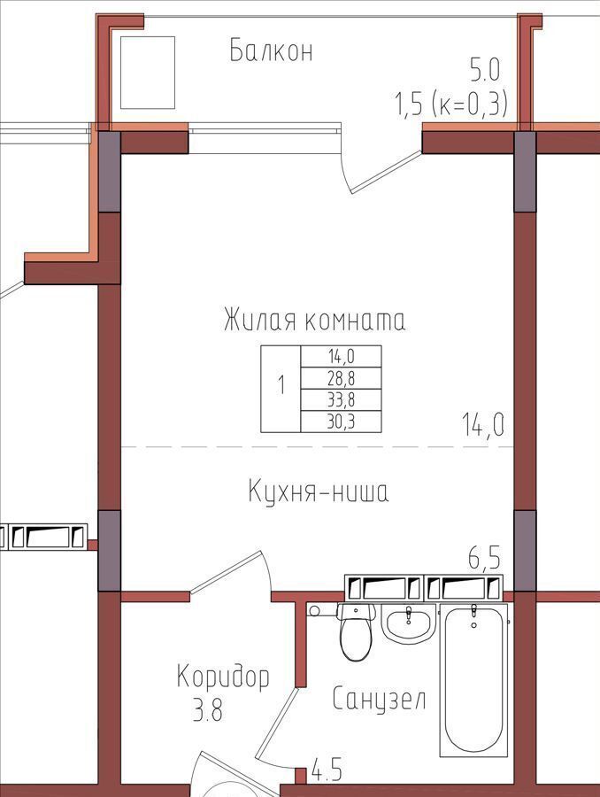 квартира г Калининград р-н Центральный ул Дубовая аллея 2 ЖК «Теодор Кроне» корп. 1, д. 3А фото 1