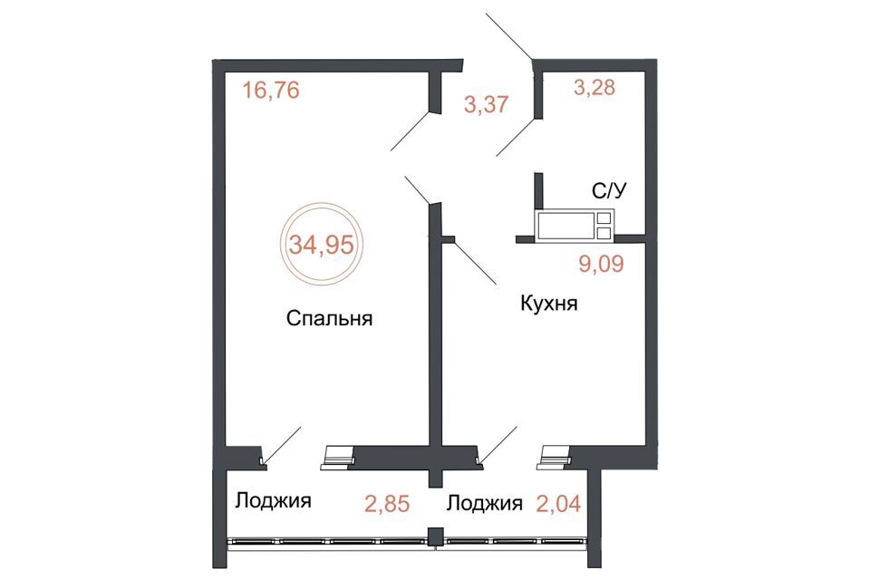 квартира г Челябинск р-н Советский Челябинский городской округ, Жилой комплекс Симфония фото 1