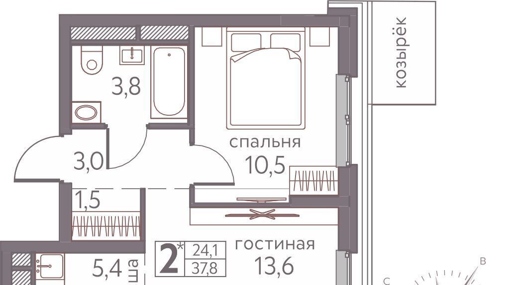 квартира г Пермь р-н Мотовилихинский ул Серебристая 3 фото 1