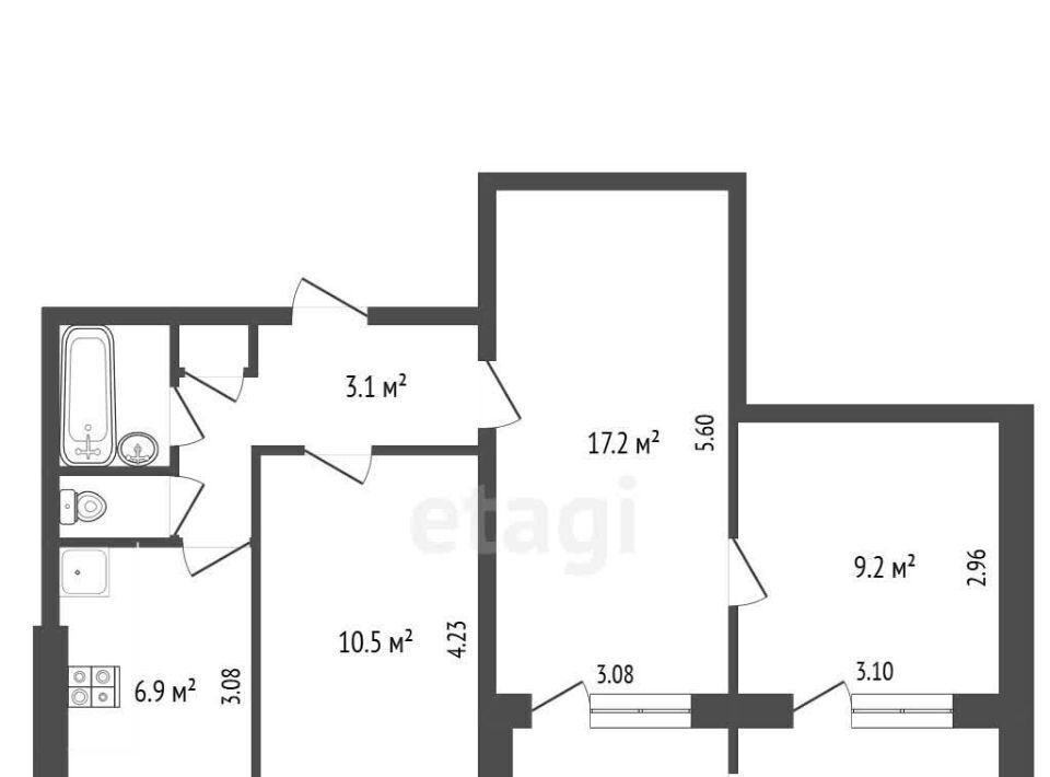 квартира г Ярославль р-н Дзержинский ул Громова 46к/3 фото 17