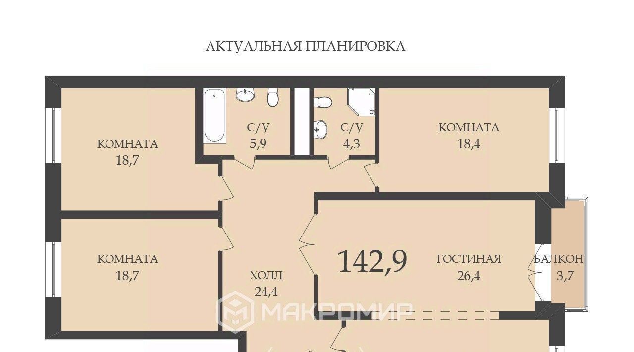 квартира г Санкт-Петербург метро Озерки пр-кт Тореза 118 округ Светлановское фото 2