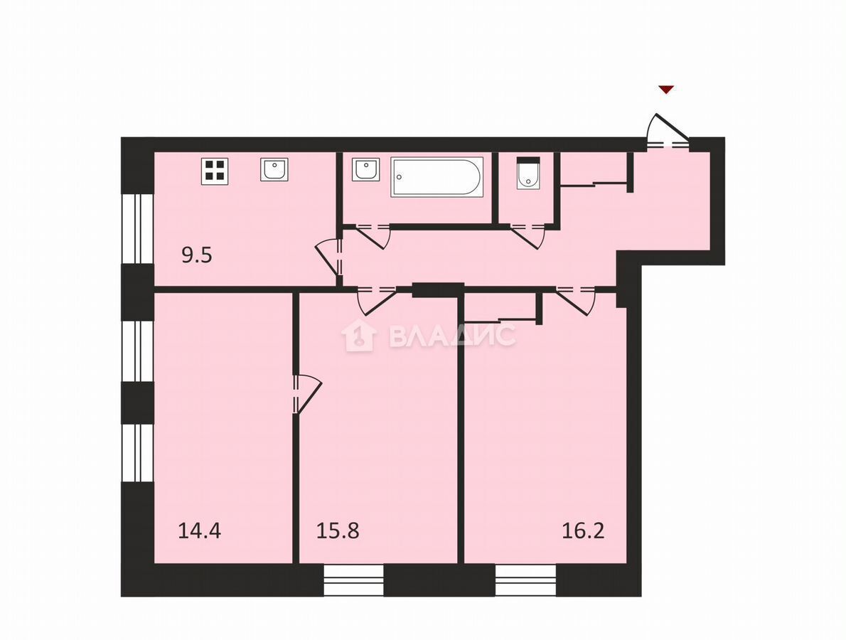 квартира г Иваново р-н Октябрьский ул Калинина 31/20 фото 18