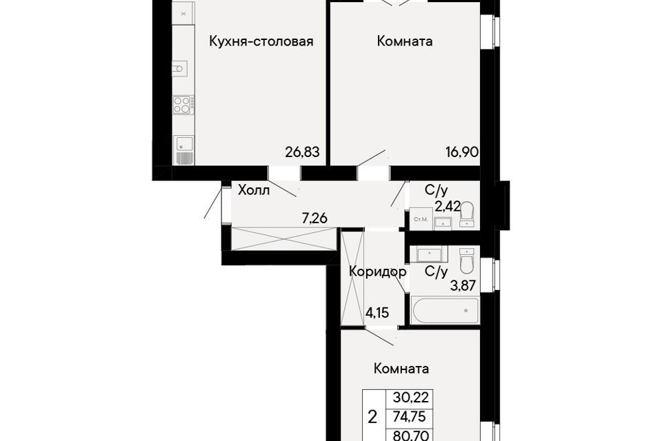 квартира г Ростов-на-Дону р-н Октябрьский пер Бориславский 47 Ростов-на-Дону городской округ фото 1