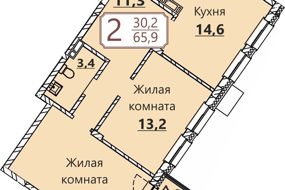 квартира г Чебоксары р-н Московский проезд Мясокомбинатский 3-я линия городской округ Чебоксары фото 1