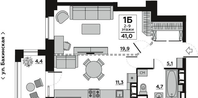 р-н Центральный ул Бакинская 6 блок-секция 3 фото