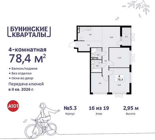 п Сосенское пр-кт Куприна 2 ЖК Бунинские Кварталы Сосенское, Ольховая, Бунинская аллея фото