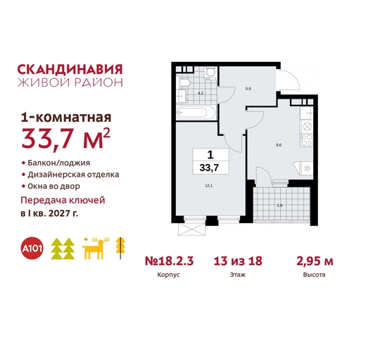 жилой район «Скандинавия» Сосенское, жилой комплекс Скандинавия, 18. 2.3, Бутово фото