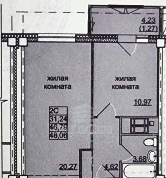 квартира г Волгоград р-н Дзержинский б-р 30-летия Победы 11г фото 10