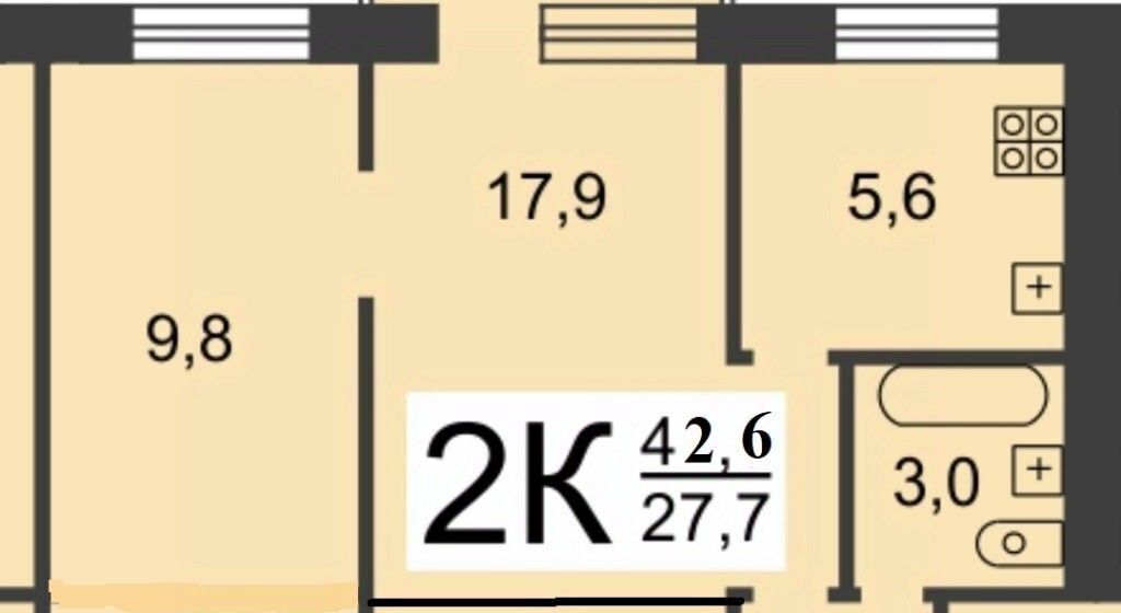 квартира г Нижний Новгород Стрелка ул Должанская 1 фото 9