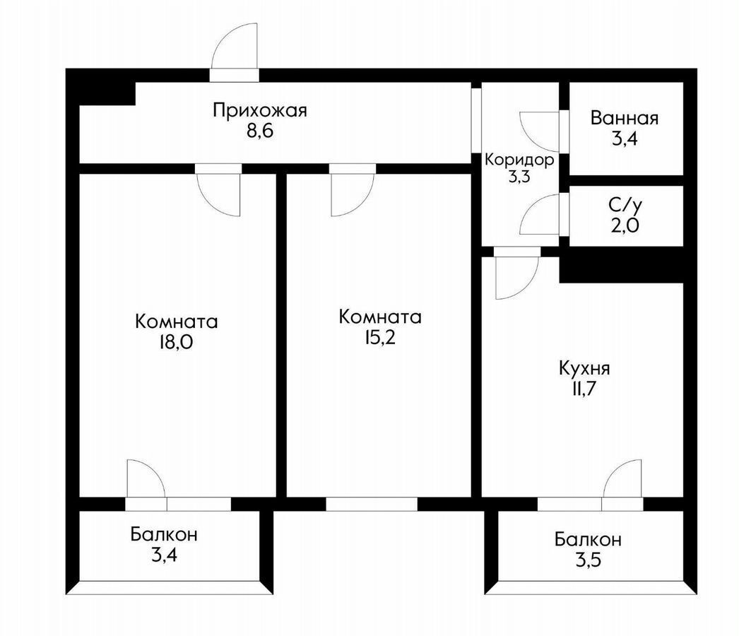 квартира г Краснодар р-н Карасунский ул им. Мачуги В.Н. 166а фото 2