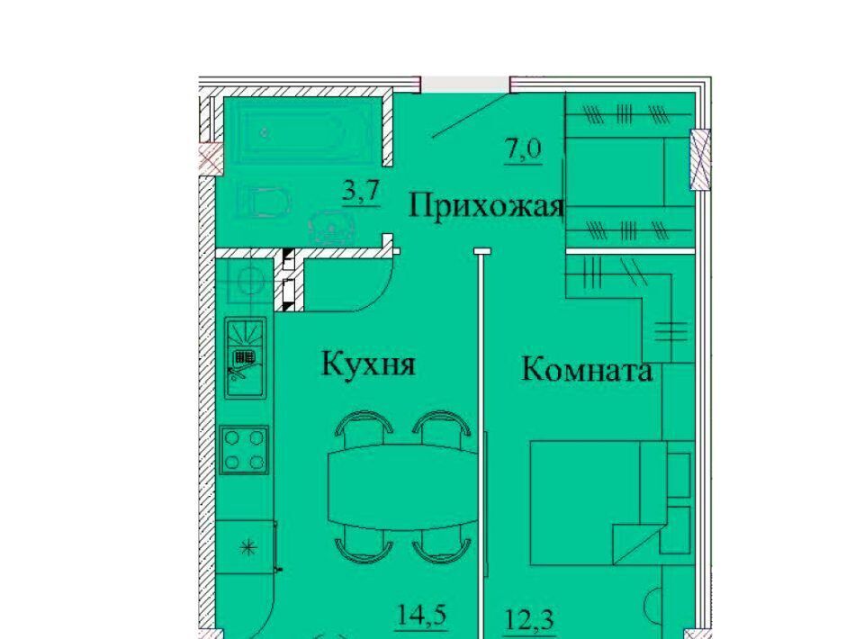 квартира г Иваново р-н Фрунзенский ул 2-я Первомайская 46 фото 1