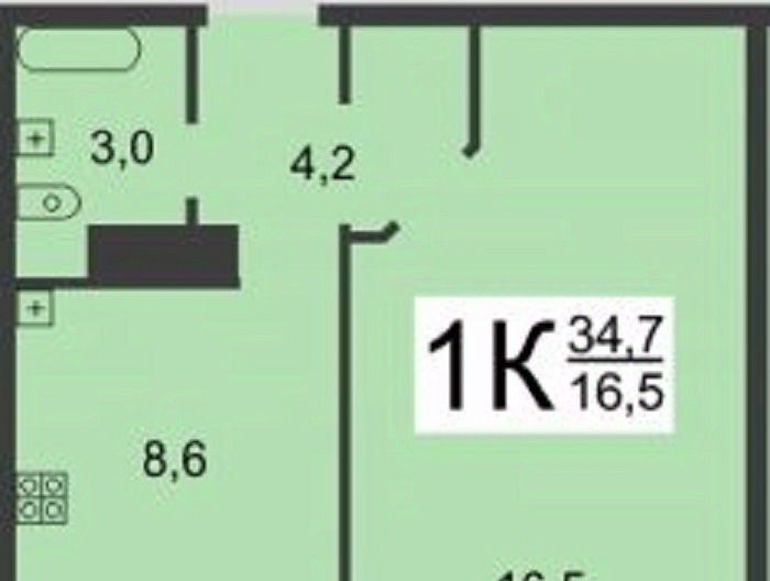 квартира г Нижний Новгород Парк культуры Мончегорский ул Мончегорская 12к/3 фото 2