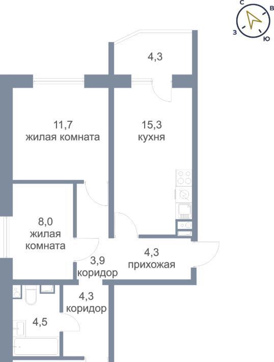 квартира г Нефтеюганск мкр 5-й 39 фото 1