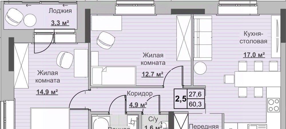 квартира г Ижевск р-н Первомайский ул Ухтомского фото 1