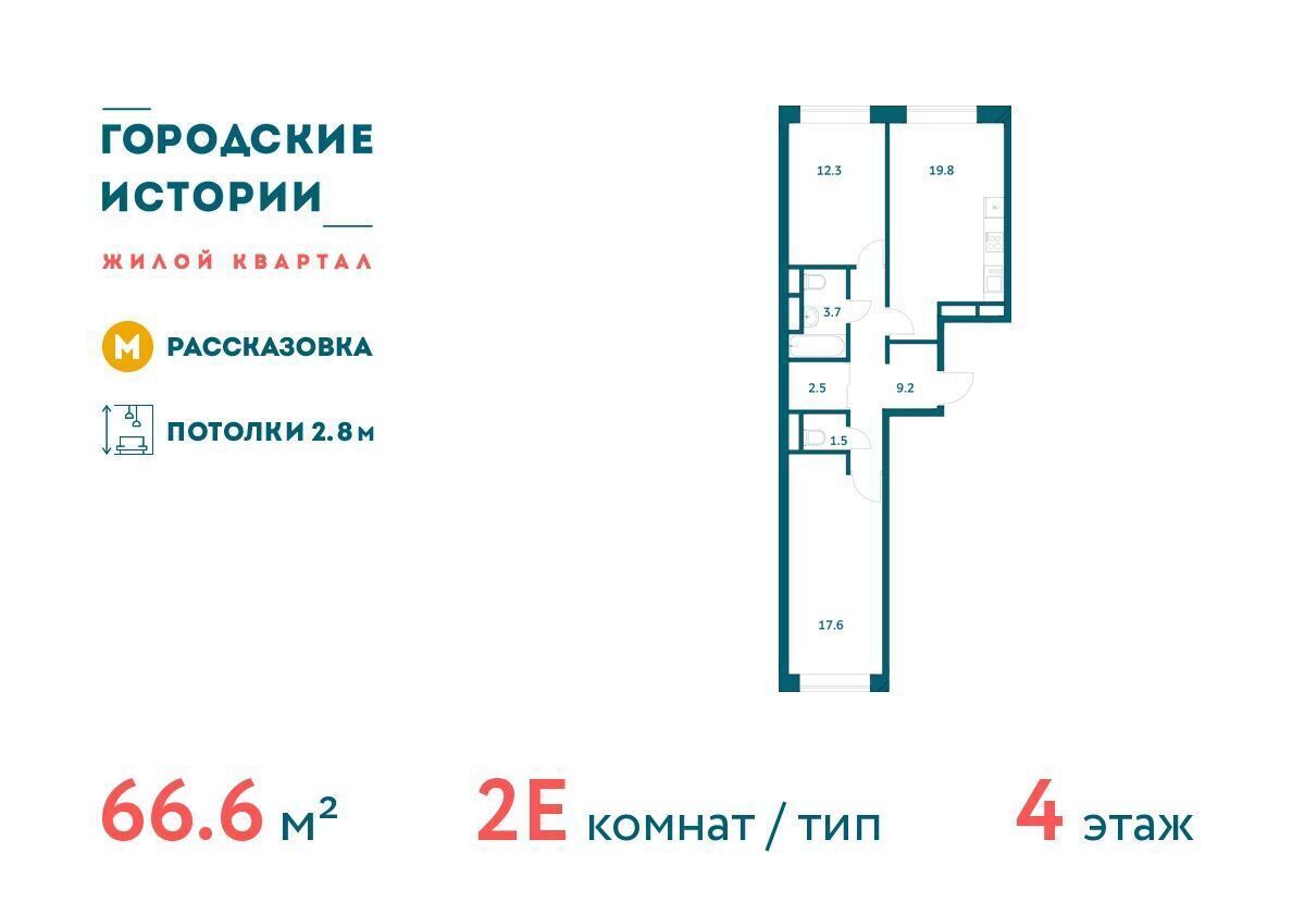 квартира г Москва п Внуковское ул Анны Ахматовой 1 метро Рассказовка фото 1