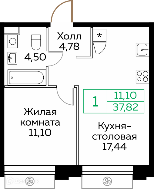 квартира г Мытищи пр-кт Новомытищинский 4а городской округ Мытищи фото 1