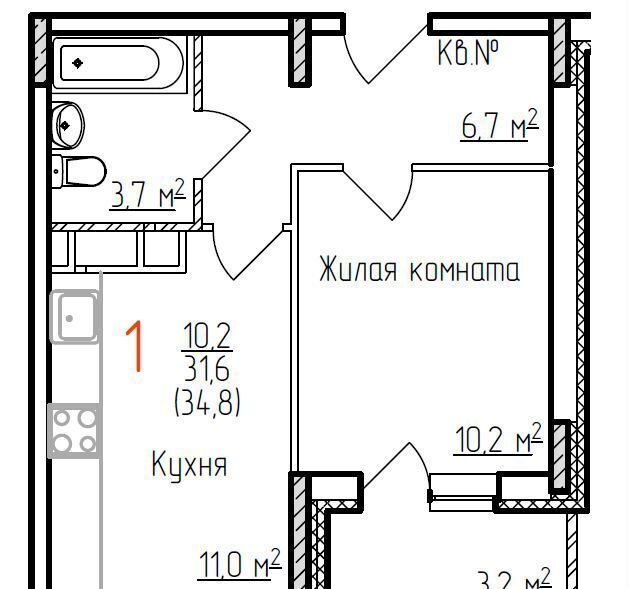 квартира г Владимир р-н Фрунзенский ул Добросельская 1 фото 3