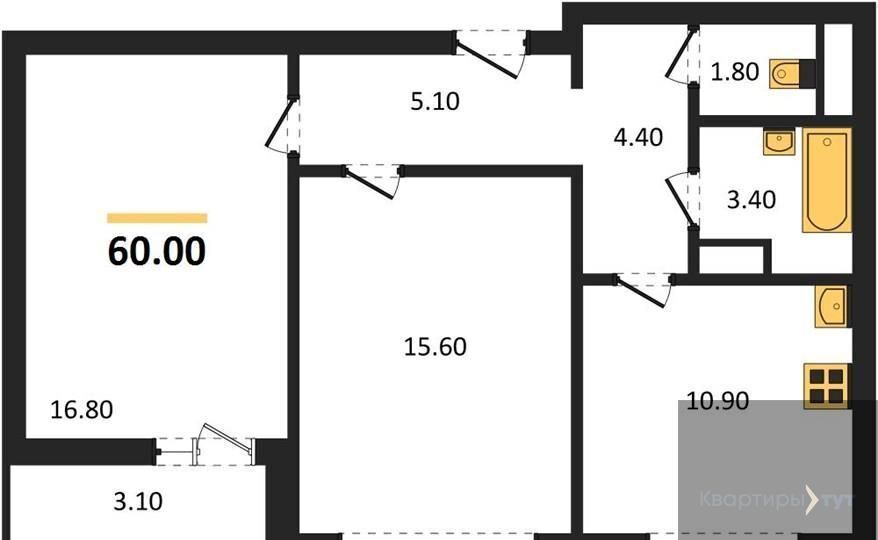 квартира г Воронеж р-н Центральный ул Шишкова 140б ЖК «‎Яблоневые Сады» фото 1