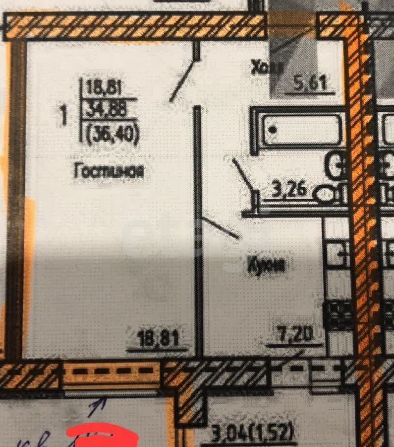 квартира г Пенза Пенза-4 ул Генерала Глазунова 19 р-н Октябрьский фото 15