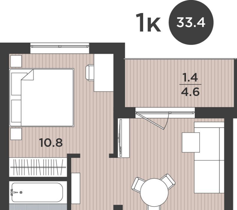 квартира г Калининград р-н Московский ул Тихорецкая 16ак/3 фото 1