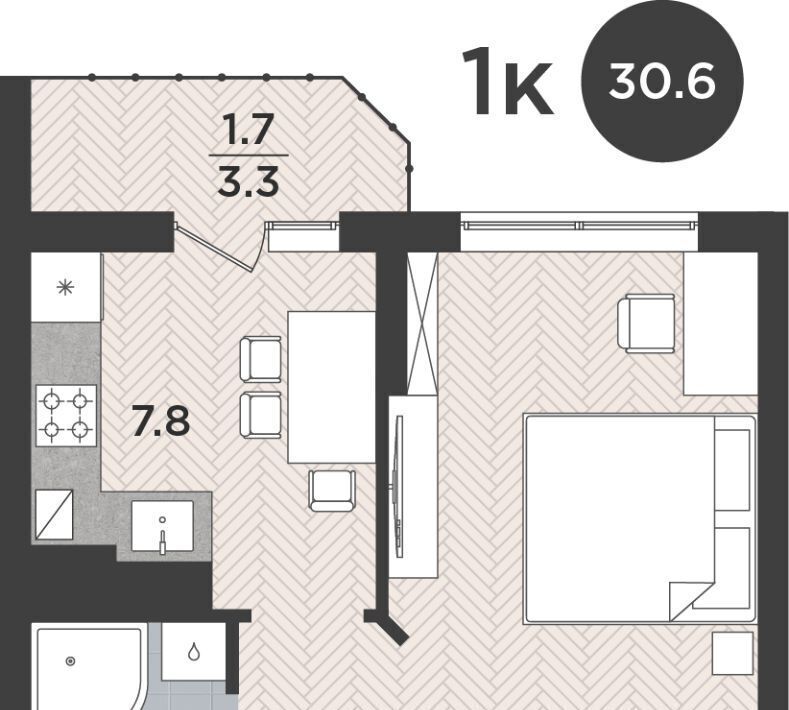 квартира г Калининград р-н Московский ул Тихорецкая 16ак/3 фото 1