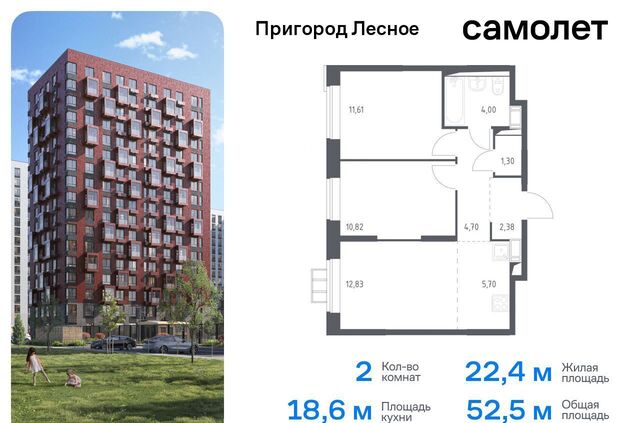 д Мисайлово ЖК «Пригород Лесное» к 12. 2, Видное фото