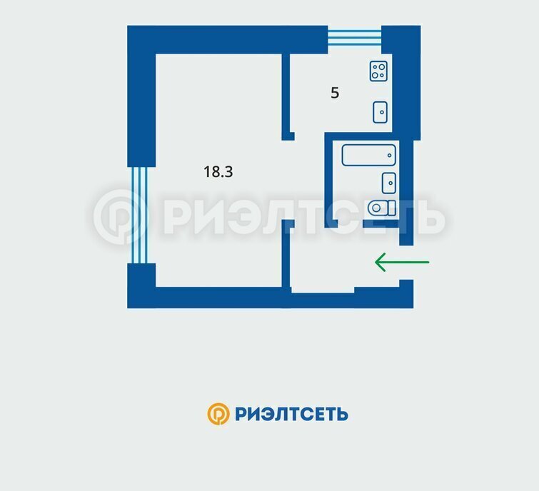 квартира г Мурманск р-н Октябрьский ул Фурманова 15 фото 2