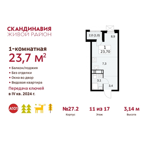 жилой район «Скандинавия» Сосенское, жилой комплекс Скандинавия, к 27. 2, Бутово фото