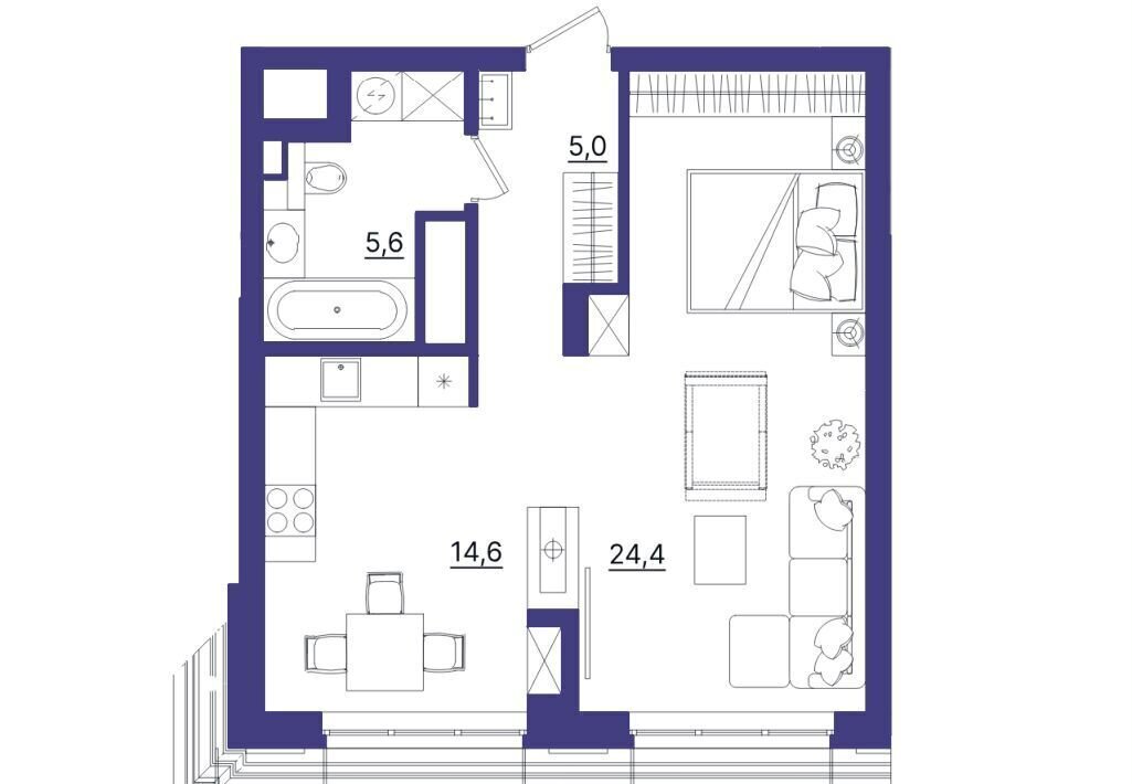 квартира г Тюмень р-н Центральный ул Щербакова 2 корп. 5 фото 2