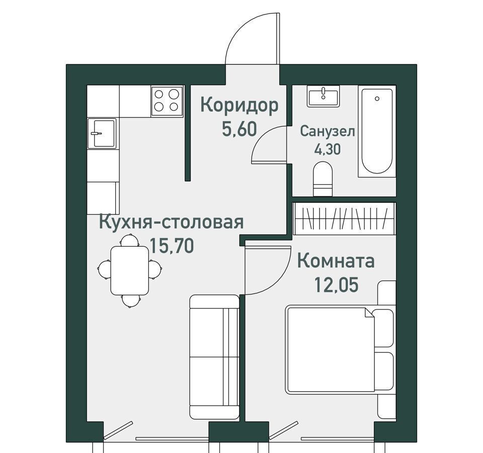 квартира г Челябинск Западный стр. 10. 1 фото 1